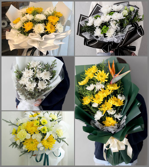 河南南阳邓州市构林镇河湾村白事花束代送